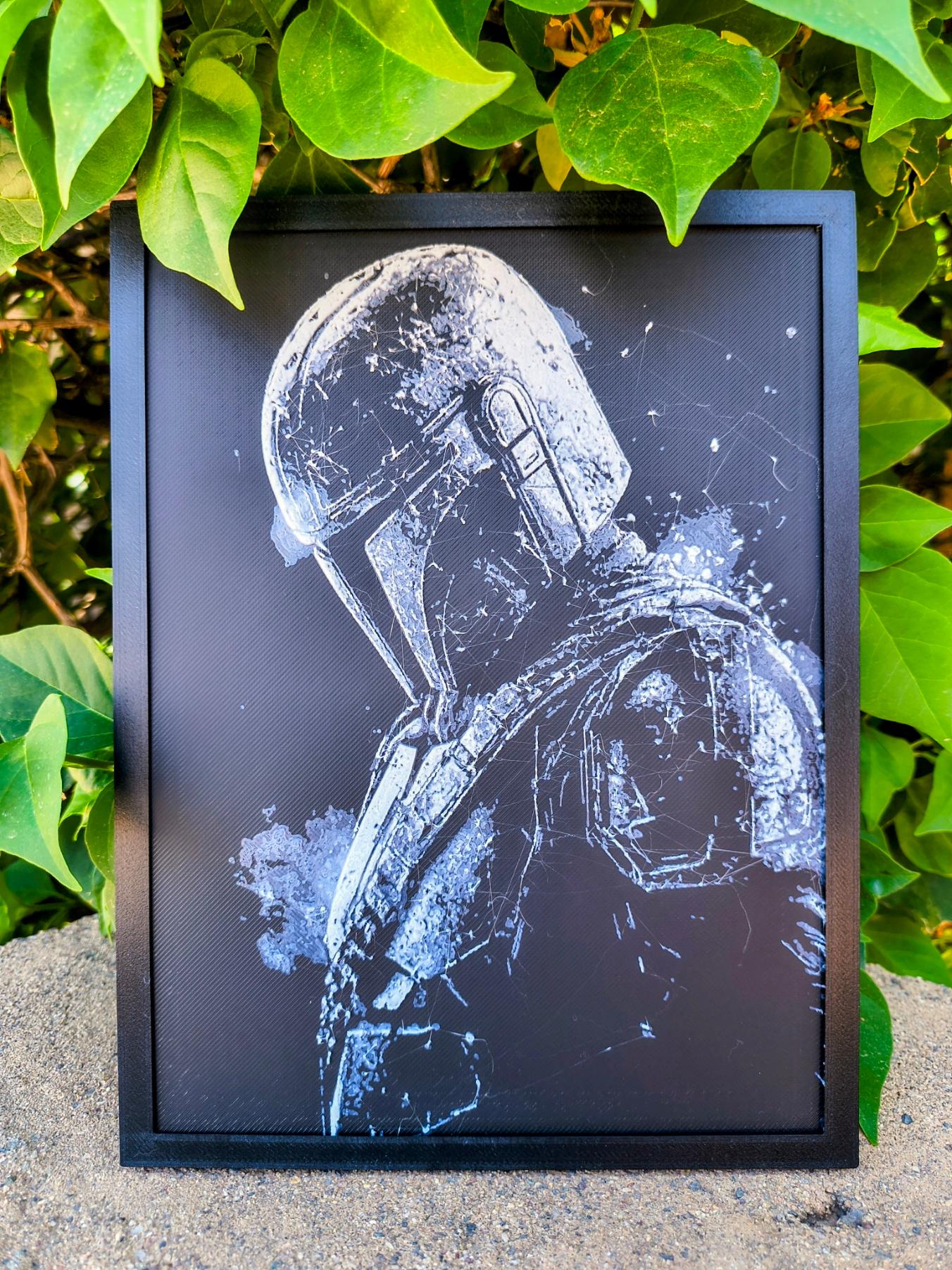 "The Hunter" – Limited Edition 3D Filament Shaded Mandalorian Art