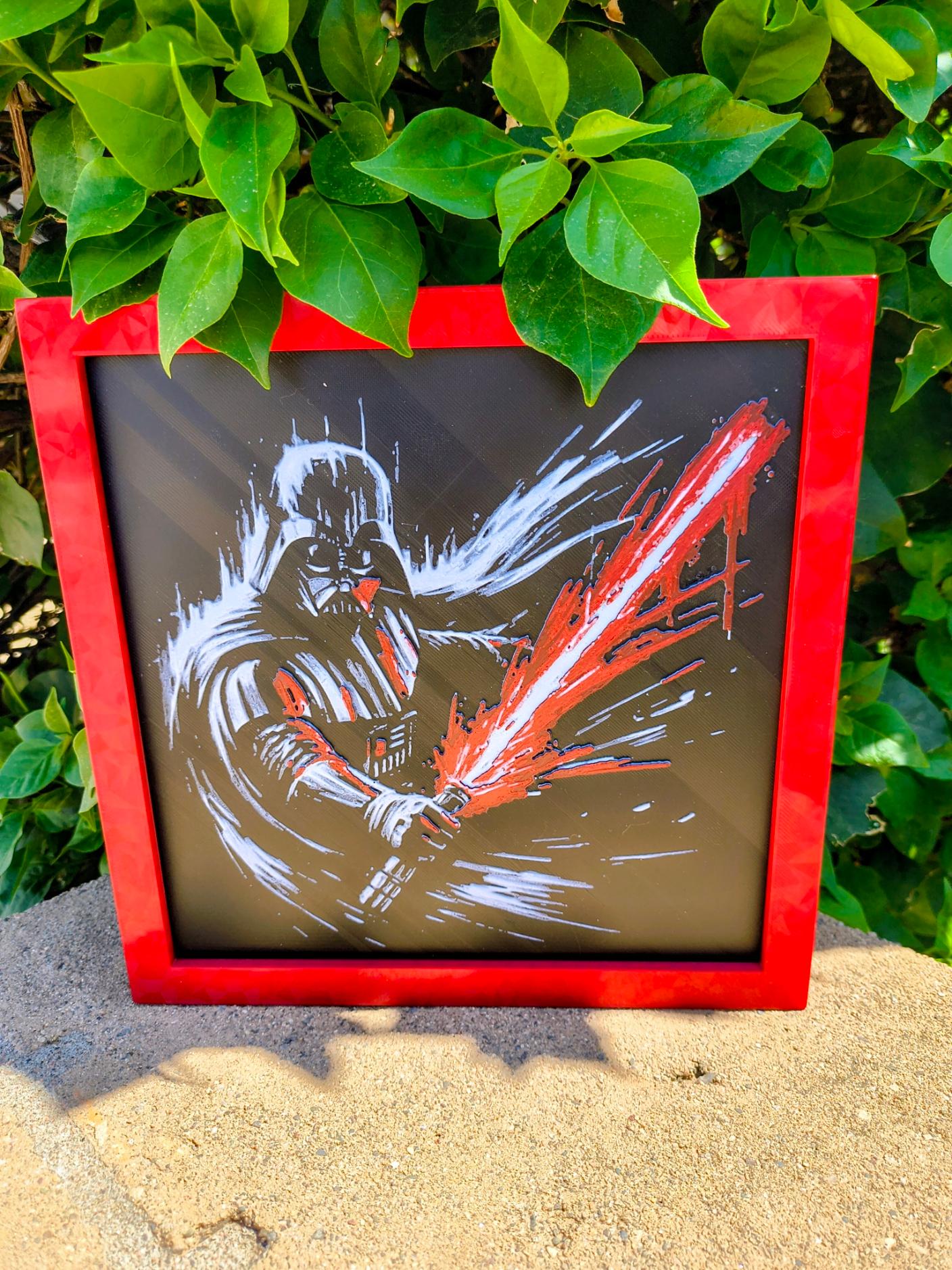 "Sith Fury" - Lord Vader 3D Filament Painting 200x200 HueForge
