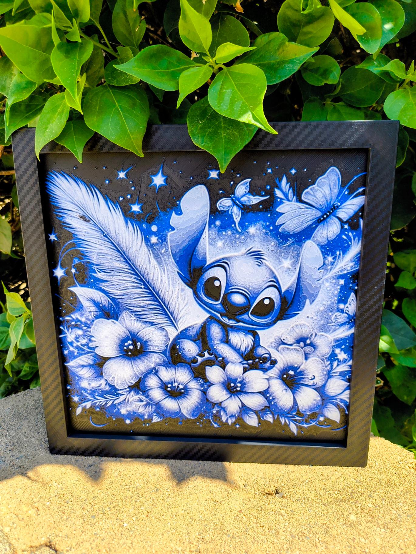 "Celestial Garden" - Stitch 200x200mm Limited edition HueForge