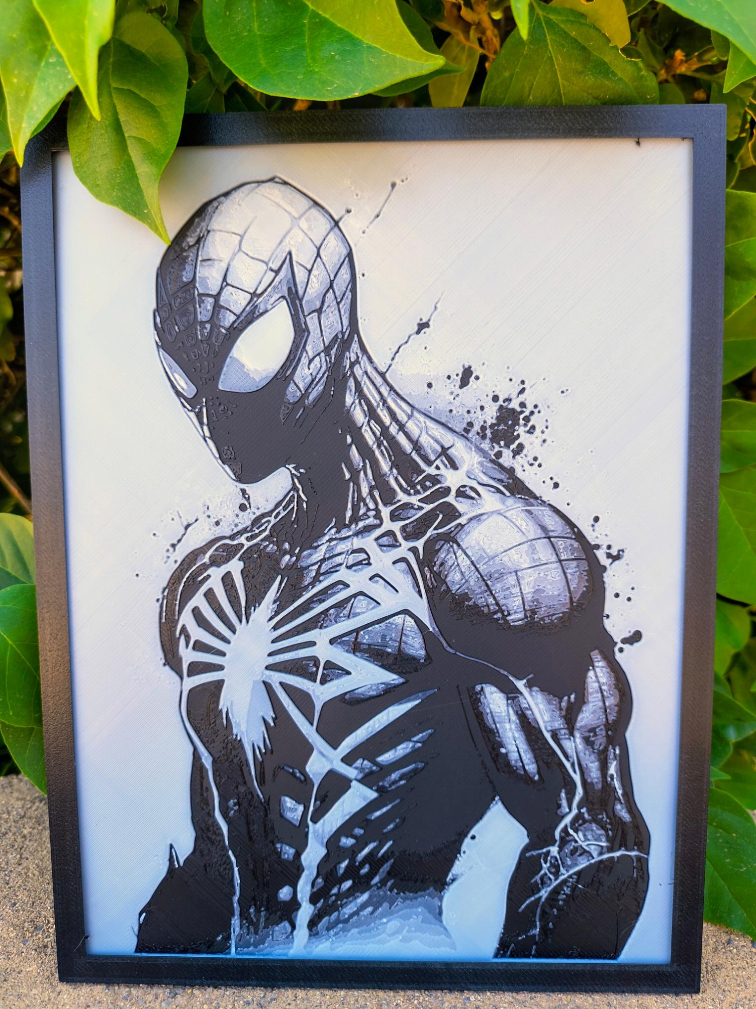"Dark Awakening" Spider-Man 3D Filament Painting (150x200mm)