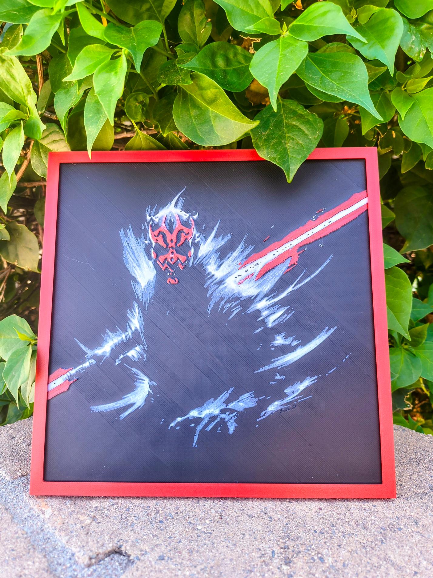 "Shadow of Dathomir" Darth Maul 3D Filament Painting (200x200mm)