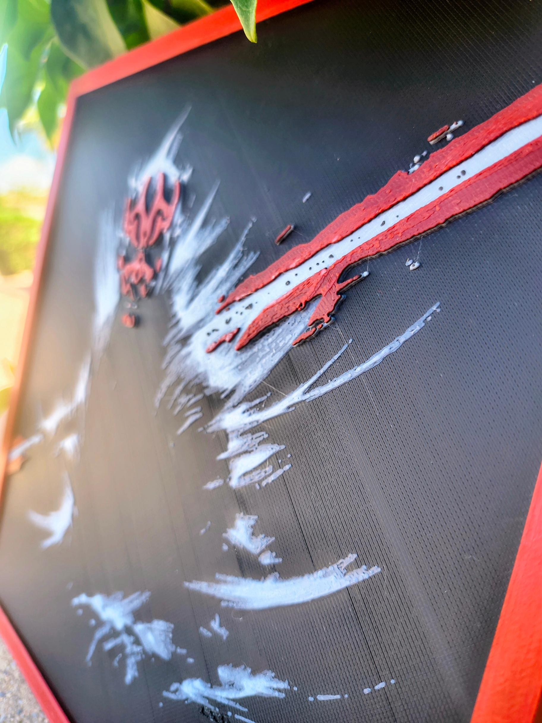 "Shadow of Dathomir" Darth Maul 3D Filament Painting (200x200mm)