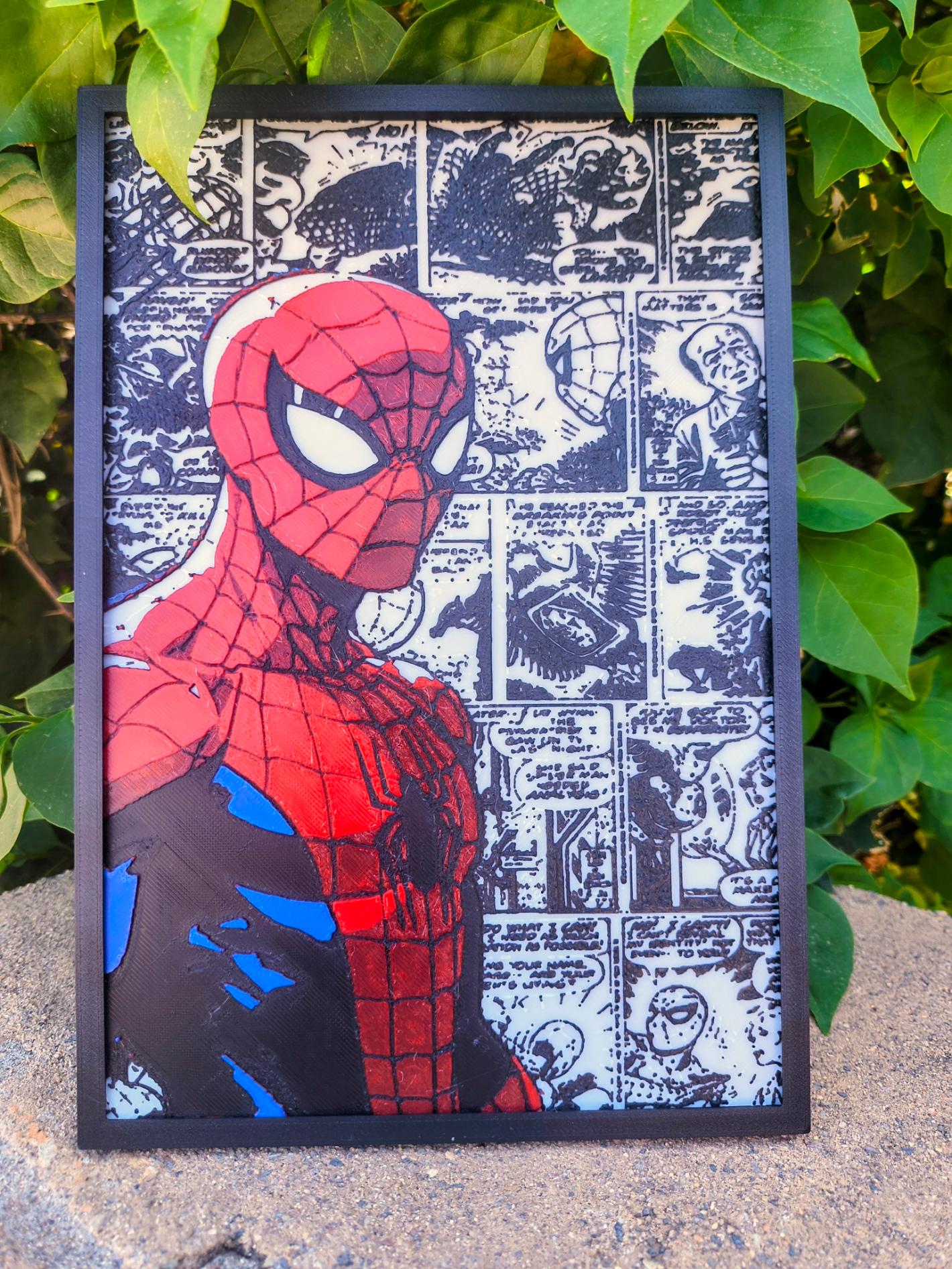 "Off the Page" Spider-Man 3D Filament Painting (150x225mm)