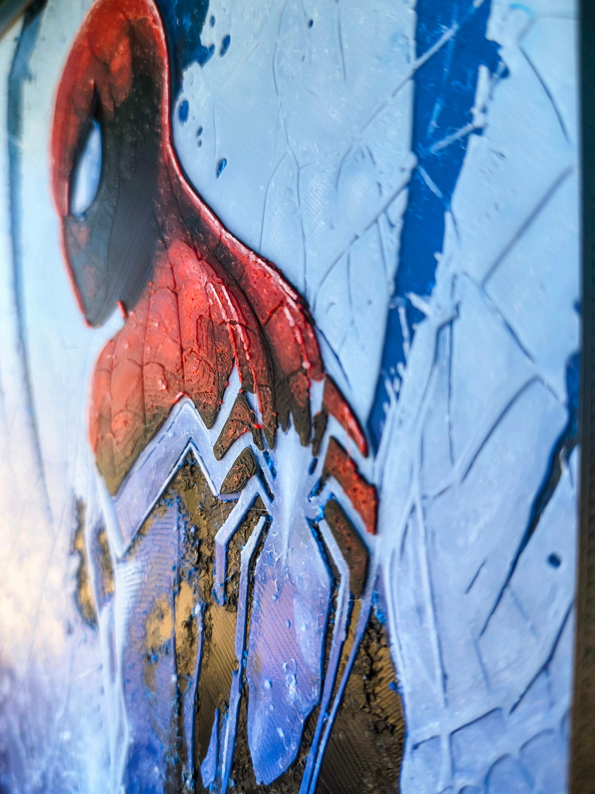 "The Advanced Suit" Spider-Man 3D Filament Painting (150x225mm)