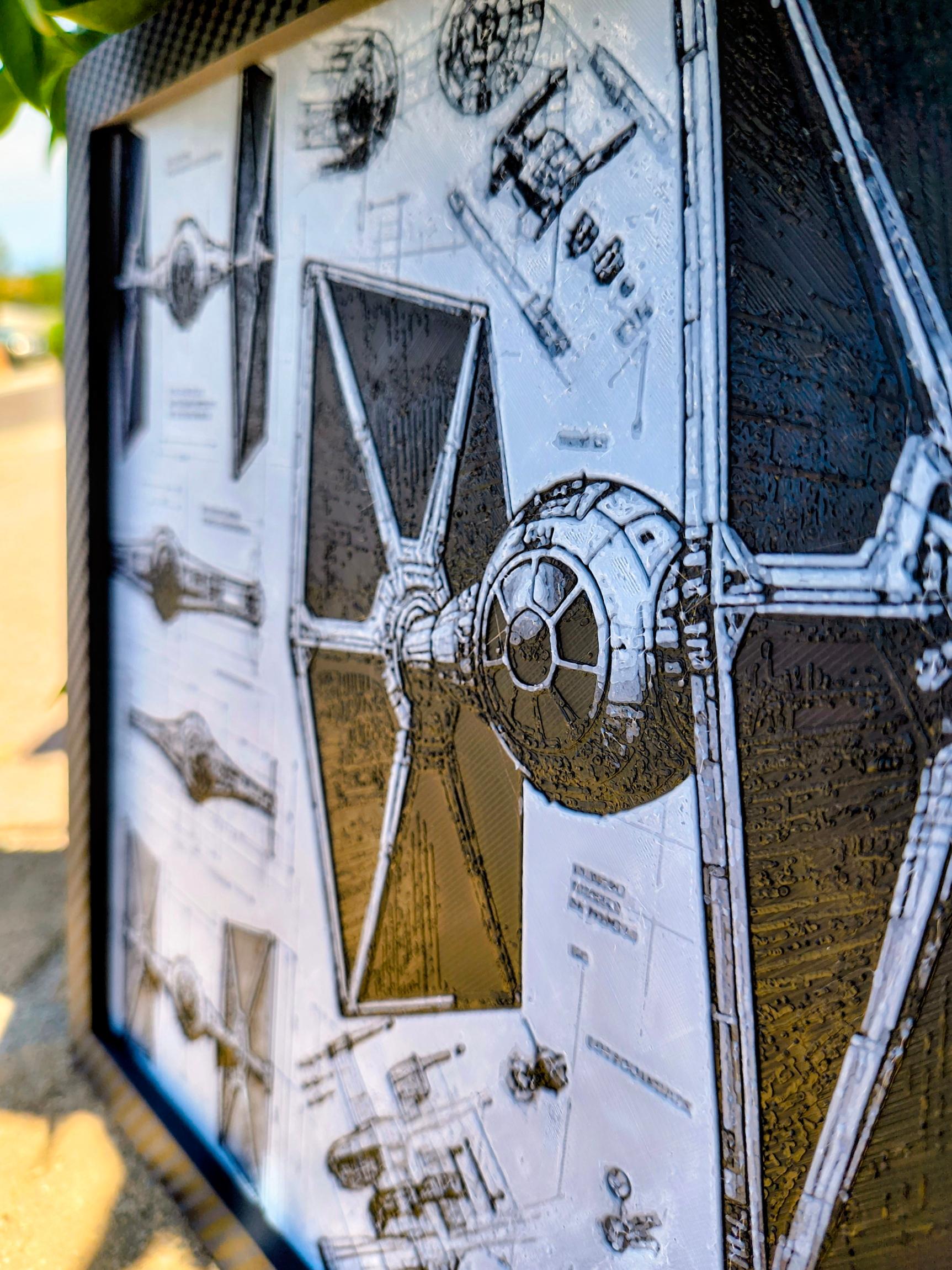 "Schematics of the Empire" - Star Wars TIE Fighter Blueprint!