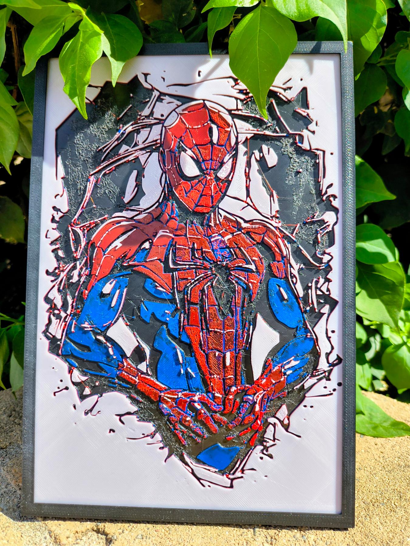 “Spidey-Sense Tingling”  Textured Spider-Man Wall Art 150x225mm (Framed)