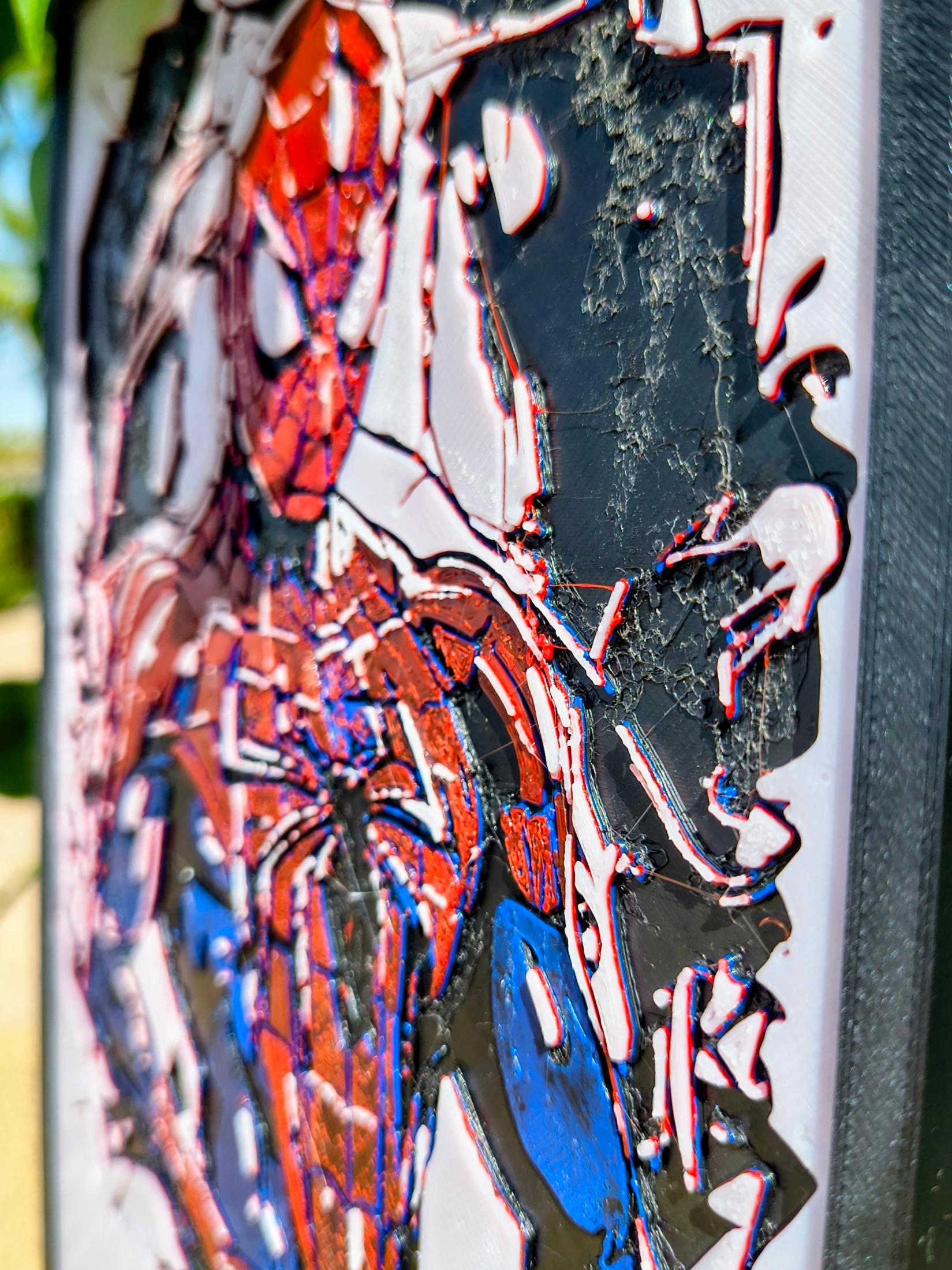 “Spidey-Sense Tingling”  Textured Spider-Man Wall Art 150x225mm (Framed)