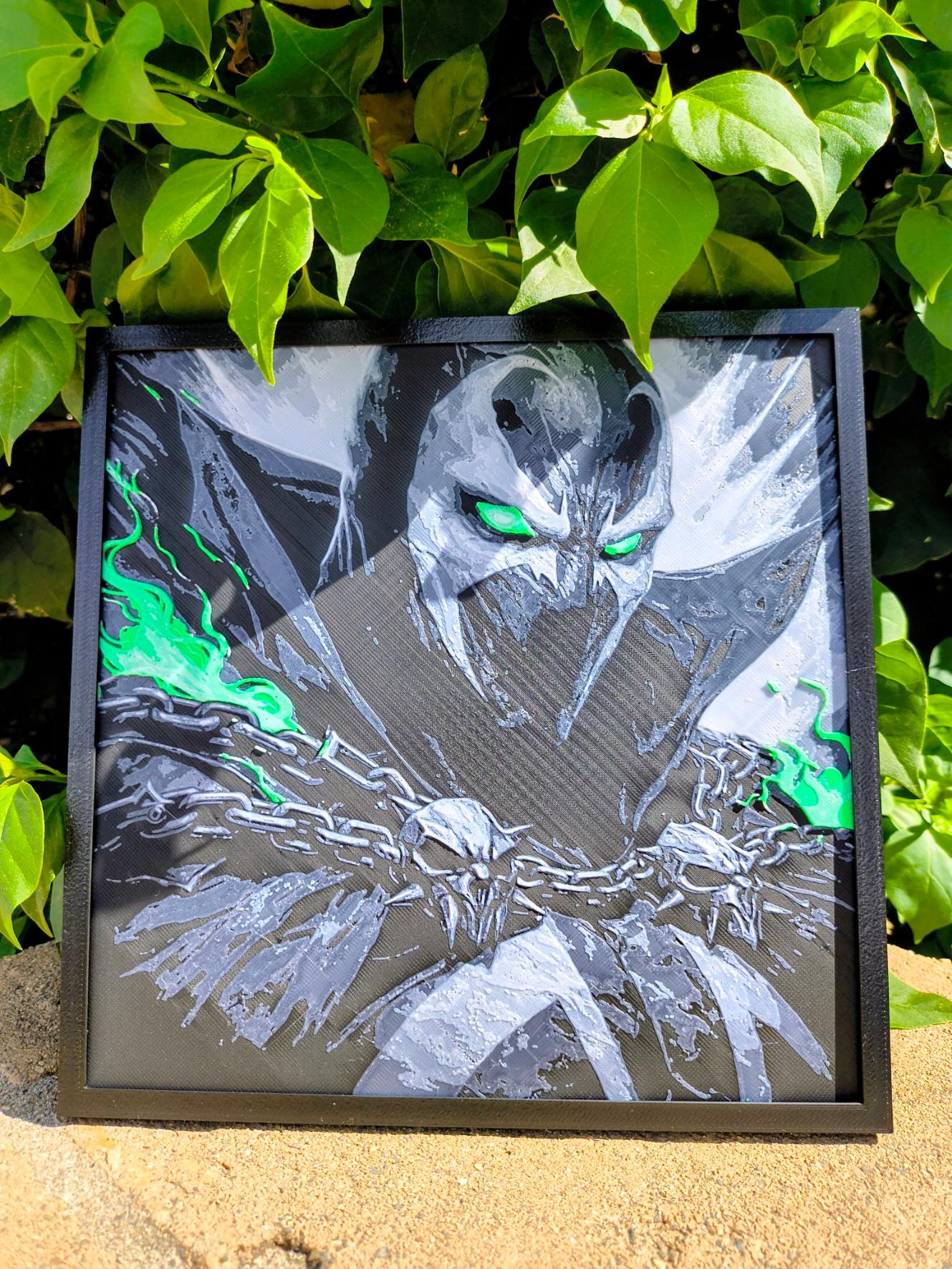 “Necroplasm Flare” Textured Spawn Wall Art 200 x 200 mm (Framed)