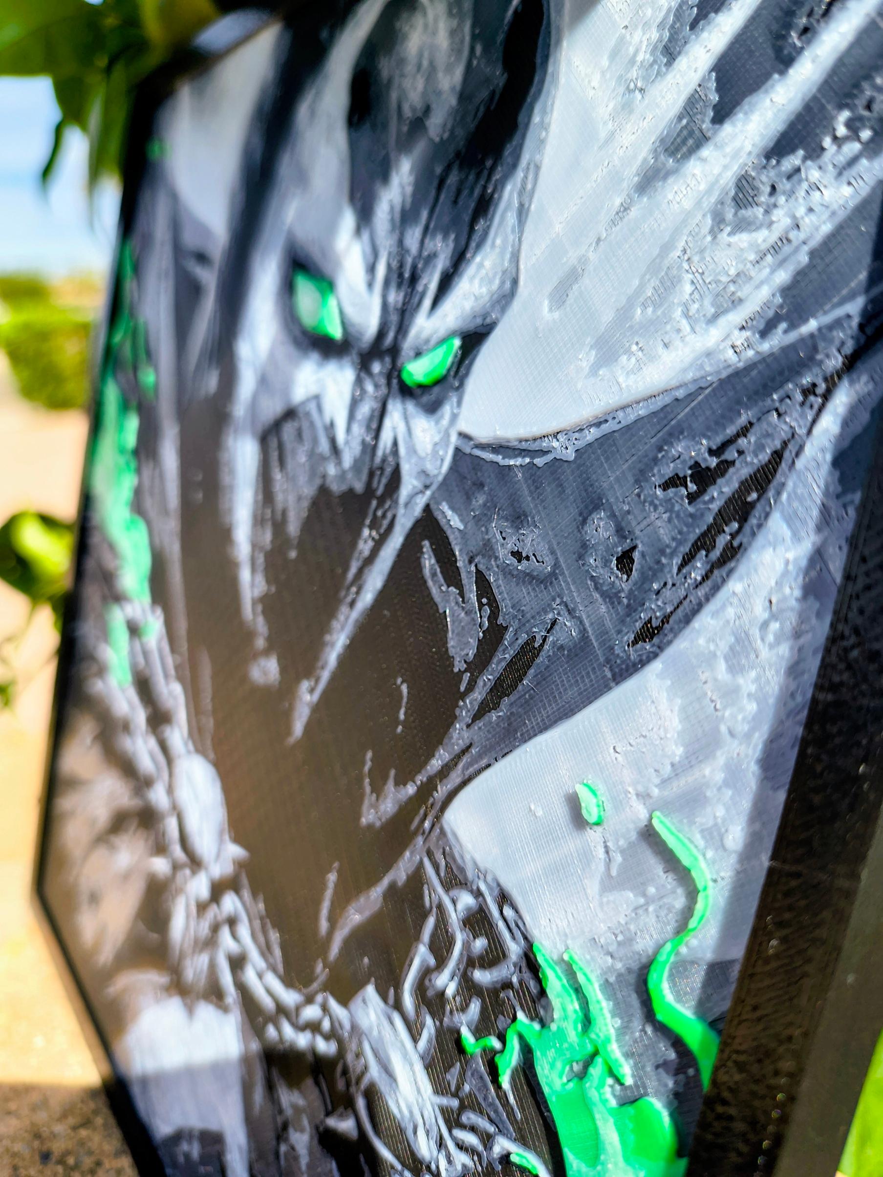 “Necroplasm Flare” Textured Spawn Wall Art 200 x 200 mm (Framed)