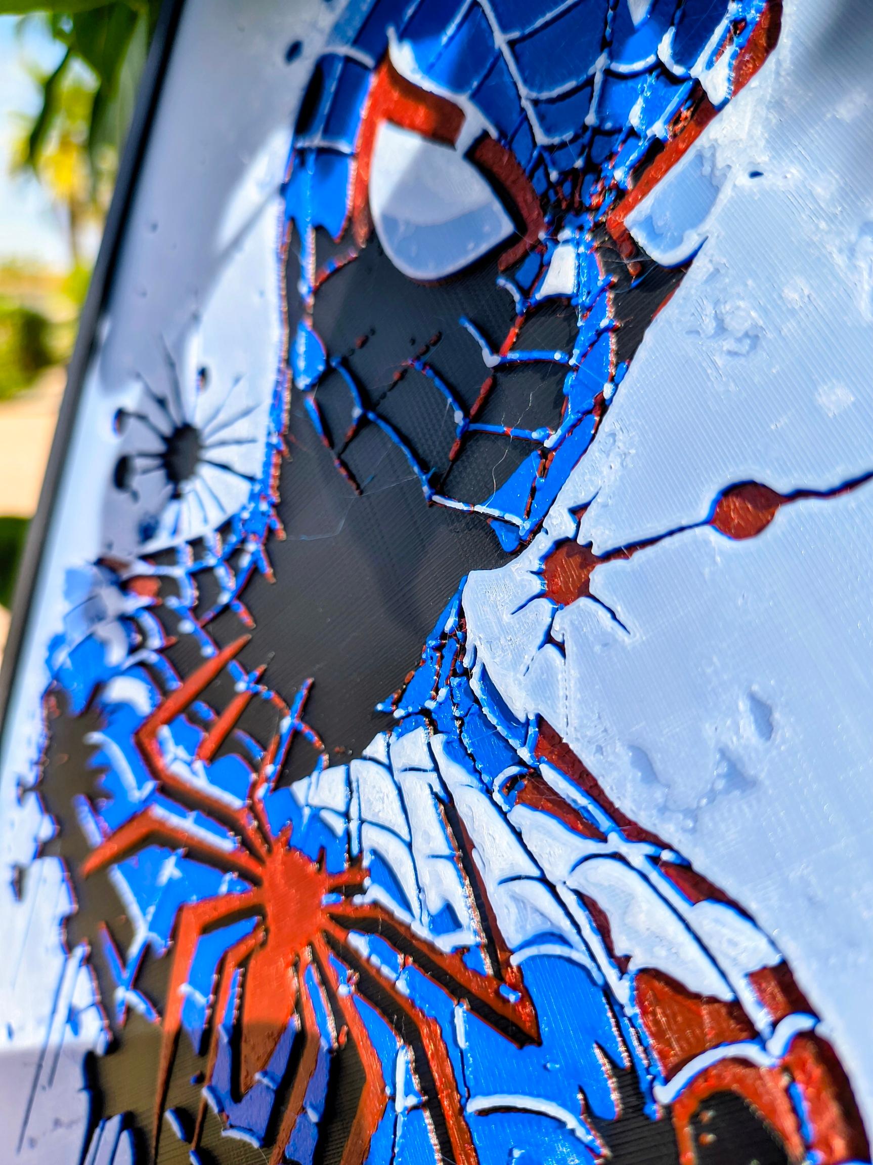 “Bleeding Edge Arachnid” Limited Edition Textured Spider-Man Wall Art (Framed)