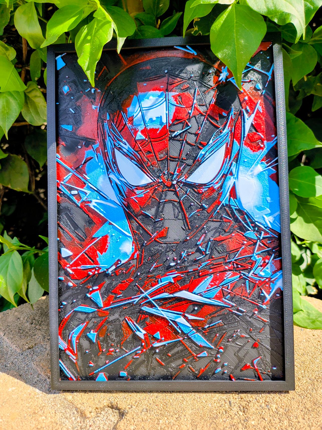 The Fractured Spider – Explosive Multiverse Spider-Man Wall Art (Framed)
