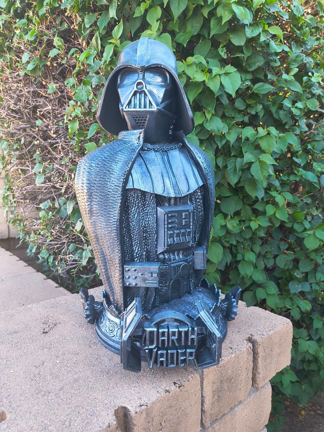 "Shadow of the Republic" — Collectors Centerpiece Scale Darth Vader Metallic-Finish Bust
