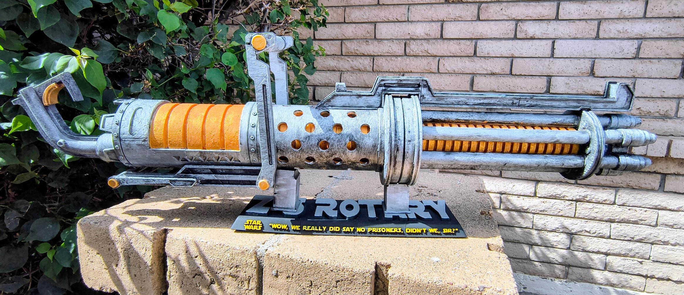 Star Wars Z-6 Rotary Blaster Cannon Replica – Hand-Painted, Premium 3D Print (Matte Finish)