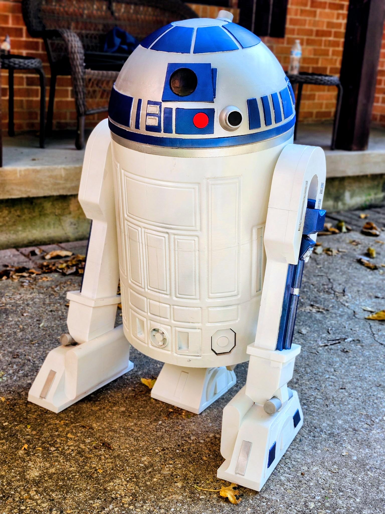 Hand-Painted R2-D2 3D Printed Astromech Droid – Stunning Collector’s Piece & Unique Star Wars Decor 